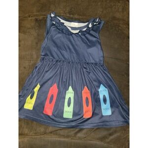 Boutique back to school crayon dress‎ preschool size M 3t